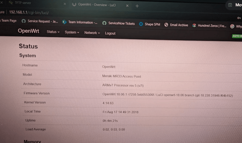 flash cisco meraki with openwrt 